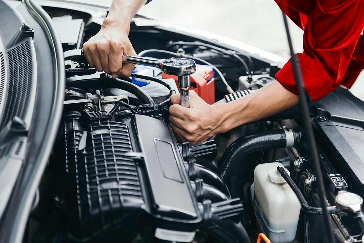 Arbeiten am Motor